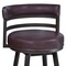 Armen Living Titana 30" Barstool in Auburn Bay finish with Brown Pu upholstery 721535746859 - alternate 7